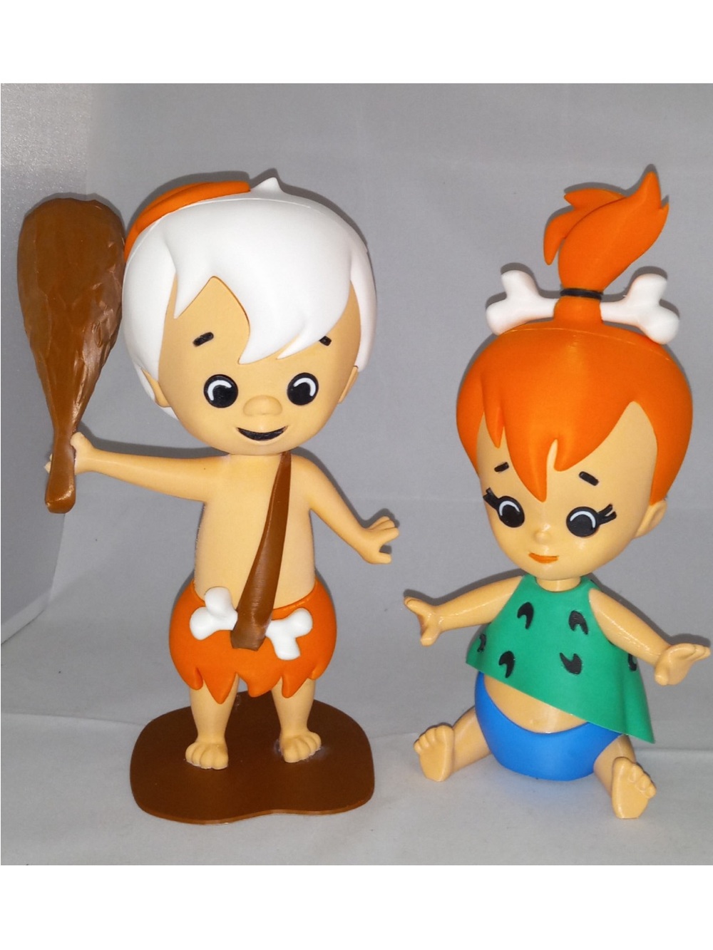 3D Printed Flinstones Pebbles and Bamm-Bamm